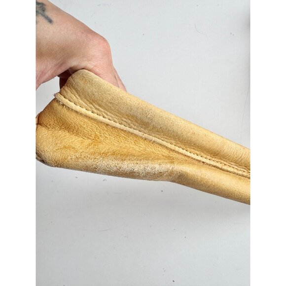 HIDES IN HAND Yellow Moose Leather Single Sole Moccasins, Size 11 - Picture 3 of 14